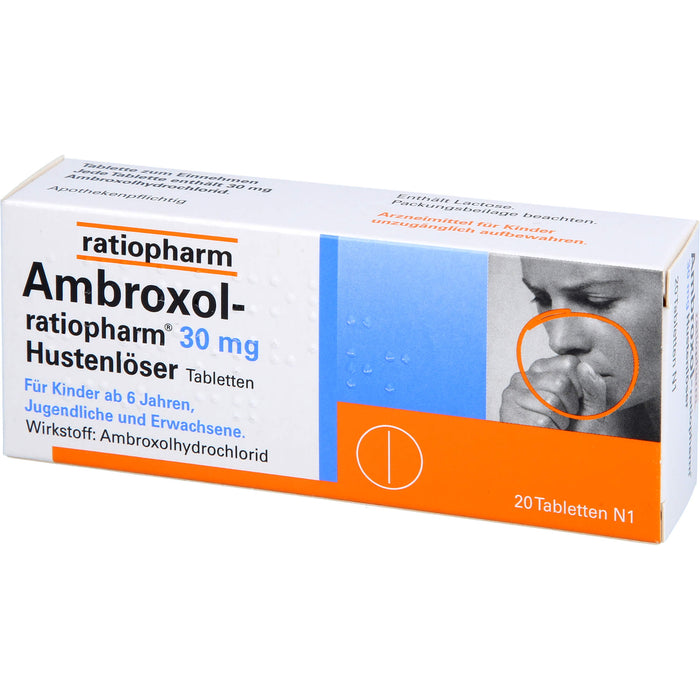 Ambroxol-ratiopharm 30 mg Hustenlöser Tabletten, 20 pcs. Tablets