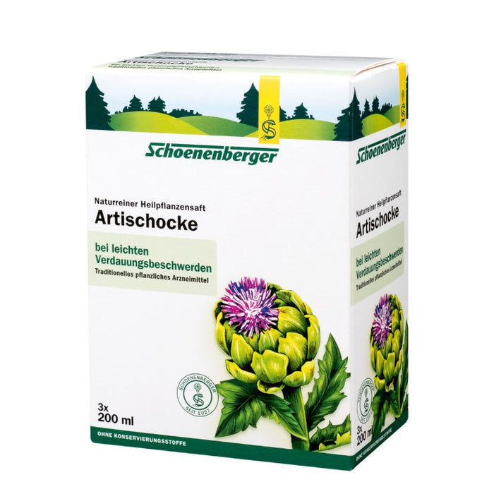 Schoenenberger Artischocke naturreiner Heilpflanzensaft, 600 ml Solution