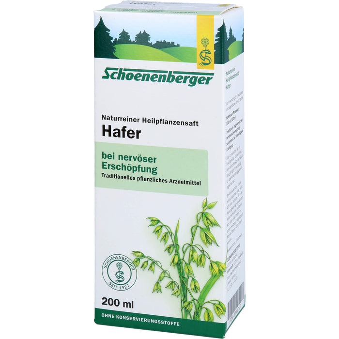 Schoenenberger Naturreiner Heilpflanzensaft Hafer, 200 ml Lösung