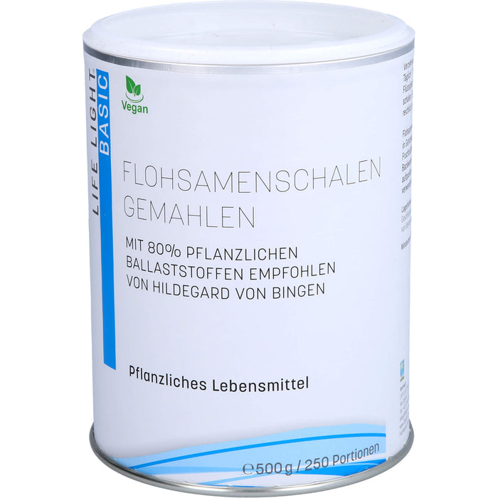 LIFE LIGHT Flohsamenschalen gemahlen, 500 g Bols