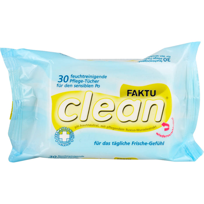 FAKTUclean feuchtreinigende Pflege-Tücher für den sensiblen Po, 30 pcs. Cloths