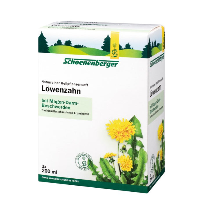 Schoenenberger Löwenzahn naturreiner Heilpflanzensaft, 600 ml Solution