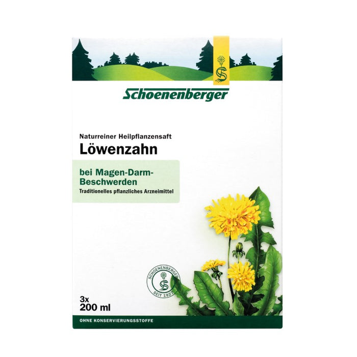 Schoenenberger Löwenzahn naturreiner Heilpflanzensaft, 600 ml Lösung