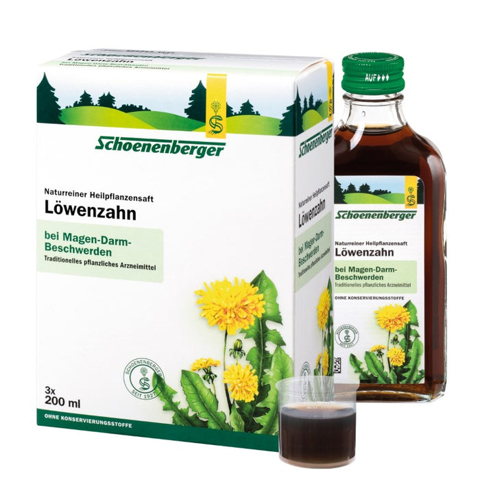 Schoenenberger Löwenzahn naturreiner Heilpflanzensaft, 600 ml Lösung