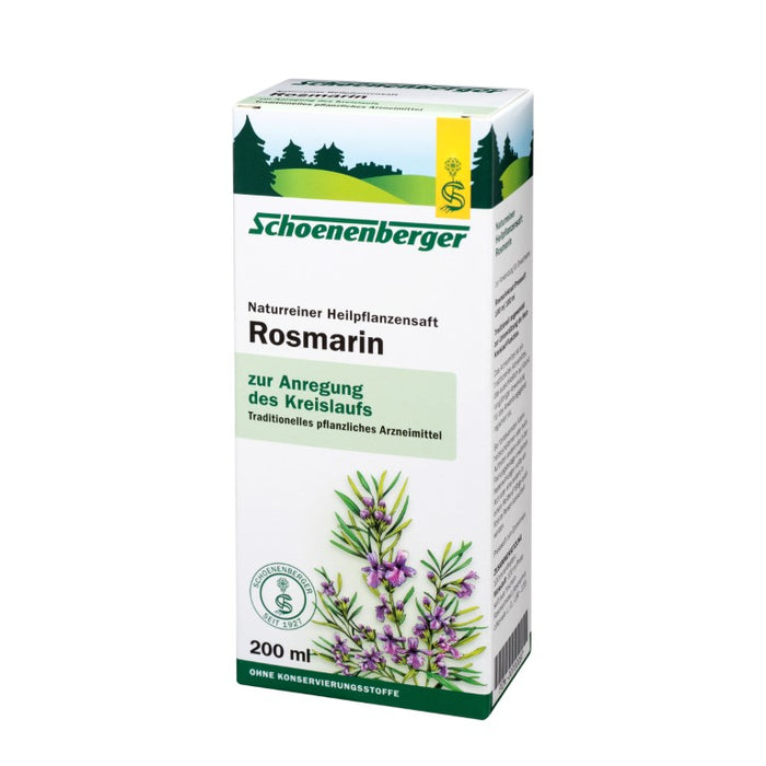 Schoenenberger Naturreiner Heilpflanzensaft Rosmarin, 200 ml Lösung