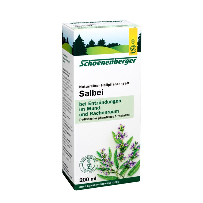 Schoenenberger Salbei naturreiner Heilpflanzensaft, 200 ml Solution