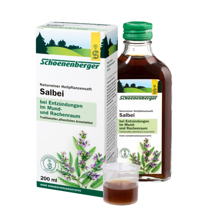 Schoenenberger Salbei naturreiner Heilpflanzensaft, 200 ml Solution