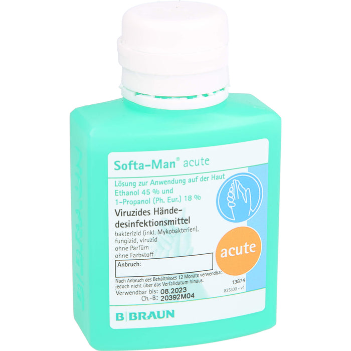 Softa-Man acute viruzides Hände-Desinfektionsmittel Lösung, 100 ml Solution