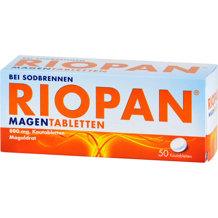 RIOPAN Magentabletten bei Sodbrennen Kautabletten, 50 pc Tablettes