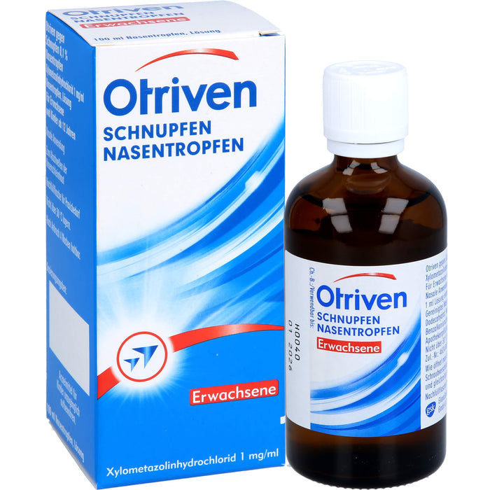 Otriven 0,1 % Nasentropfen für Erwachsene bei Schnupfen, 100 ml Solution