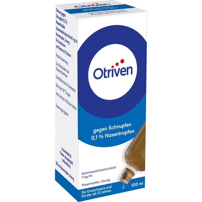 Otriven 0,1 % Nasentropfen für Erwachsene bei Schnupfen, 100 ml Solution