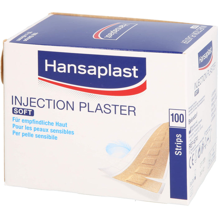 Hansaplast Soft Injektionspflaster 1,9 cm x 4 cm für empfindliche Haut, 100 pc Pansement