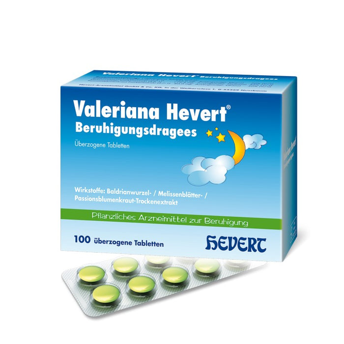 Valeriana Hevert Beruhigungsdragees bei Unruhezuständen und nervös bedingten Einschlafstörungen, 100 St. Tabletten