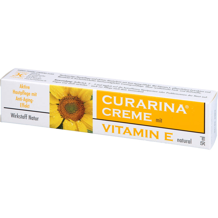 CURARINA Creme mit Vitamin E aktive Hautpflege mit Anti-Aging Effekt, 50 ml Creme