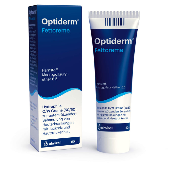 Optiderm Fettcreme bei Hauterkrankungen mit Juckreiz und Hauttrockenheit, 50 g Crème