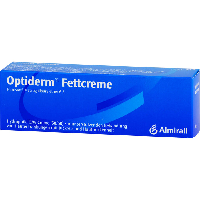 Optiderm Fettcreme bei Hauterkrankungen mit Juckreiz und Hauttrockenheit, 50 g Crème