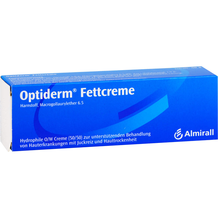 Optiderm Fettcreme bei Hauterkrankungen mit Juckreiz und Hauttrockenheit, 50 g Crème