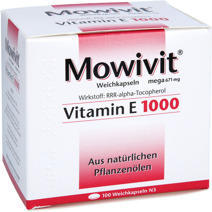 Mowivit mega Vitamin E 1000 Weichkapseln, 100 pc Capsules