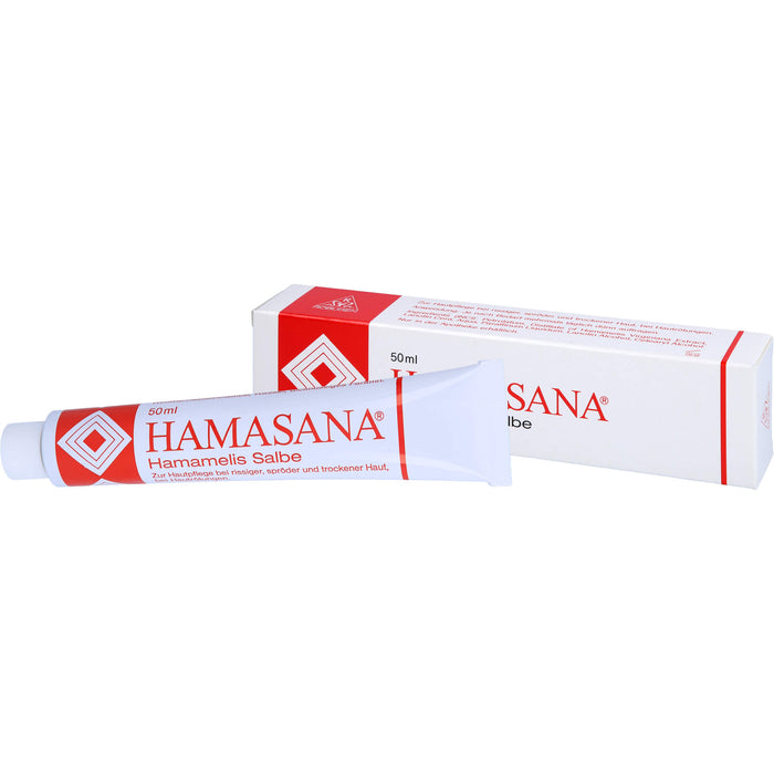 HAMASANA Hamamelis Salbe zur Hautpflege bei rissiger, spröder und trockener Haut, 50 g Salbe