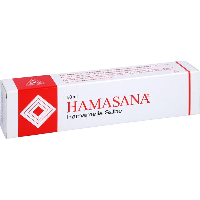 HAMASANA Hamamelis Salbe zur Hautpflege bei rissiger, spröder und trockener Haut, 50 g Ointment