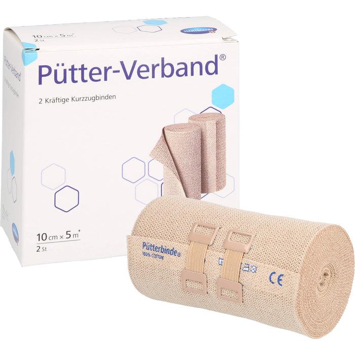 Pütter-Verband 10 cm x 5 m Kurzzugbinden, 2 pcs. Bandage