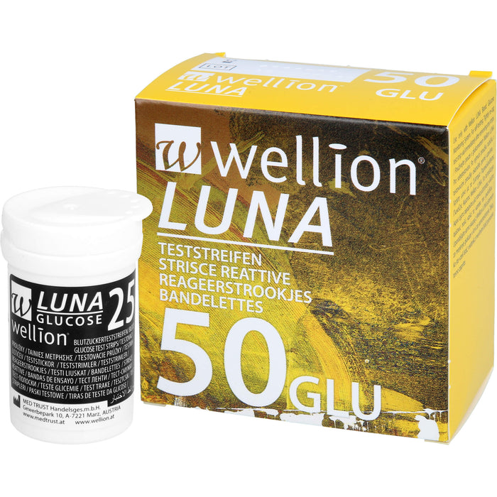 Wellion Luna Blutzuckerteststreifen, 50 pcs. Test strips