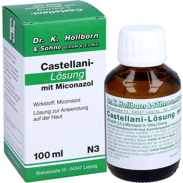 Castellani-Lösung mit Miconazol bei Pilzerkrankungen der Haut, 100 ml Lösung