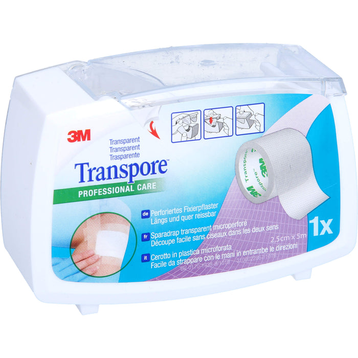 Transpore perforiertes Fixierpflaster 2,5 cm x 5 m, 1 pc Pansement