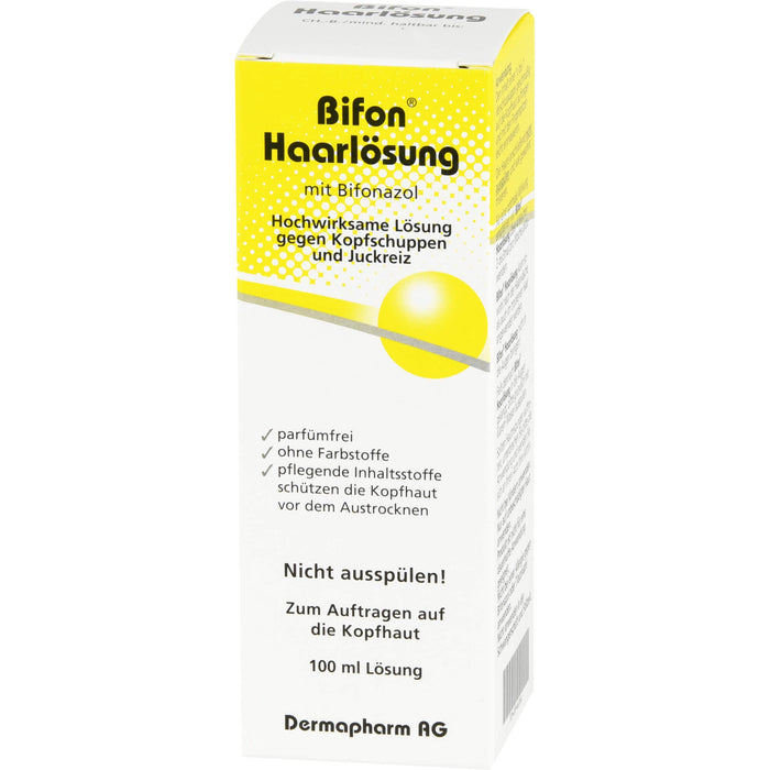 Bifon Haarlösung mit Bifonazol gegen Kopfschuppen und Juckreiz, 100 ml Solution