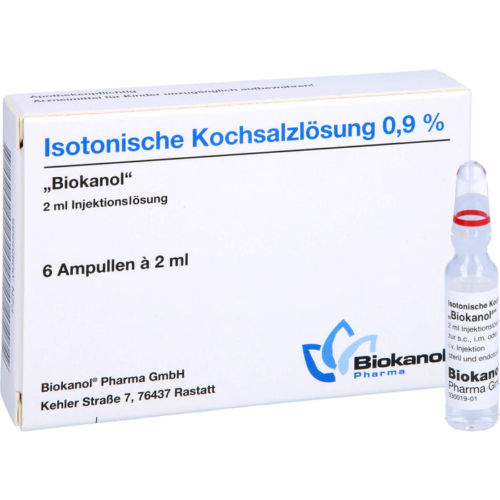 Isotonische Kochsalzlösung 0,9% Biokanol, 2 ml, 6X2 ml AMP