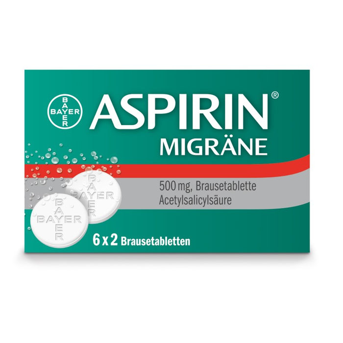 Aspirin Migräne Brausetabletten, 12 pc Tablettes