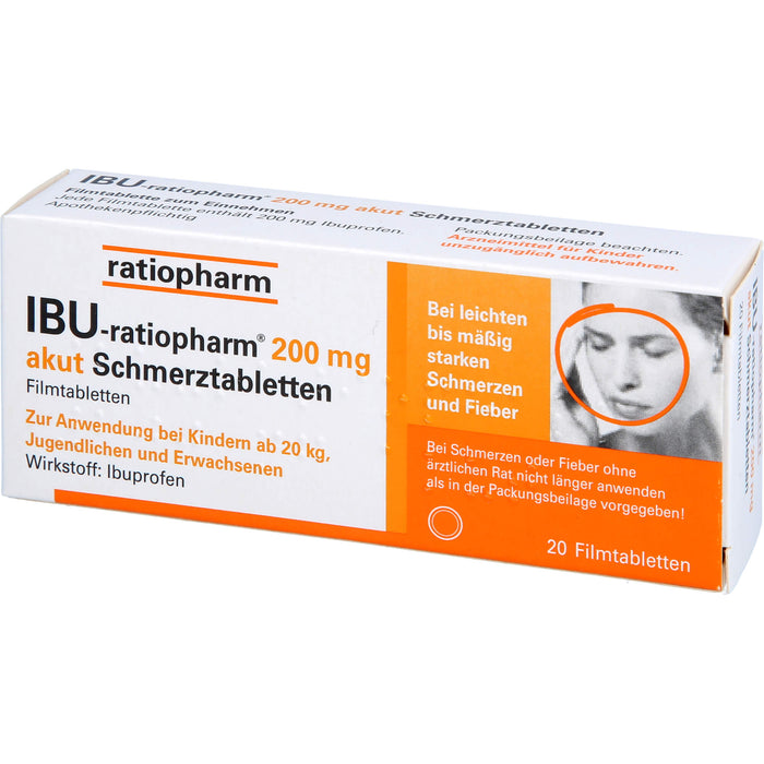 Ibu-ratiopharm 200 akut Tabletten, 20 St. Tabletten