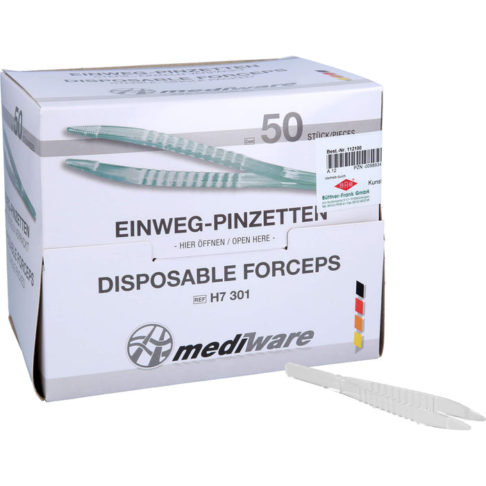 Büttner-Frank Einmal-Pinzetten steril, 50 pc Pince à épiler