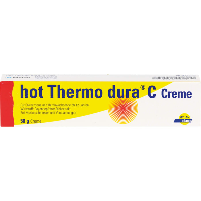 hot Thermo dura C Creme zur Linderung von Muskelschmerzen, 50 g Creme