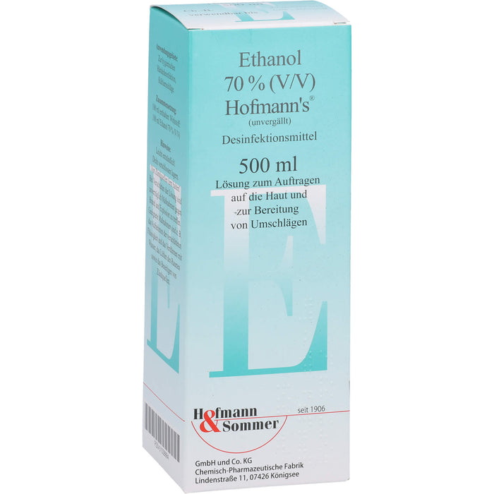 Ethanol 70% (V/V) Hofmann's Desinfektionsmittel, 500 ml Lösung