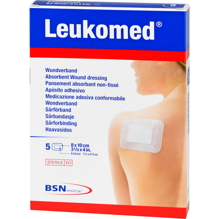 Leukomed Wundverband steril mit 6 cm x 4,0 cm Wundauflage, 5 pcs. Patch