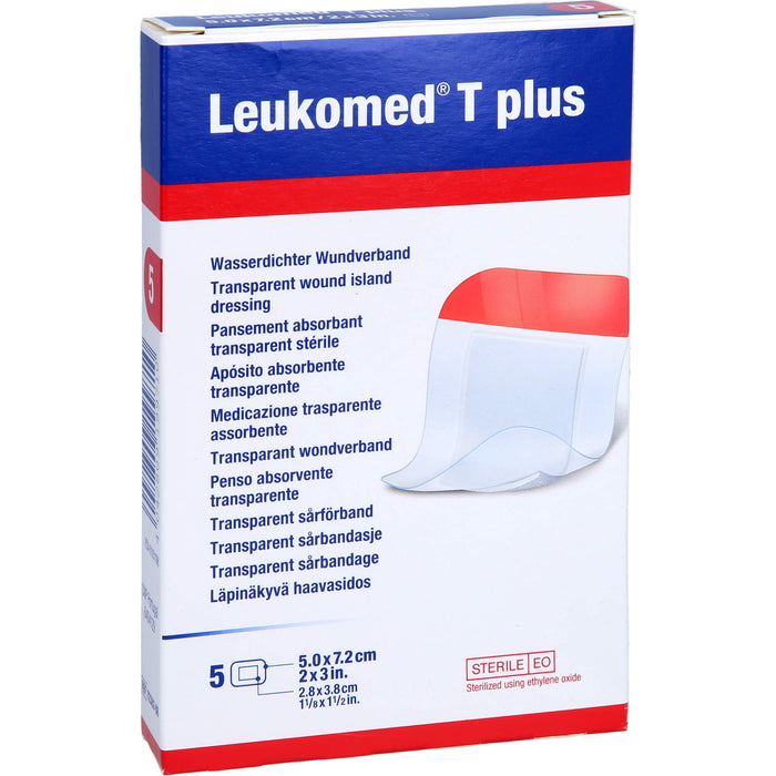 Leukomed T plus transparenter Wundverband 5 x 7,2 cm, 5 St. Pflaster