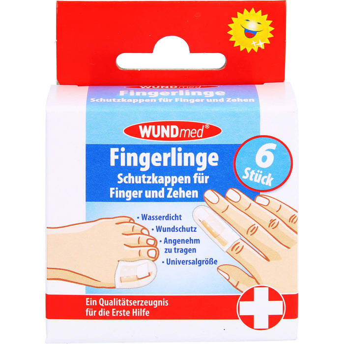 WUNDmed Fingerlinge Schutzkappen für Finger und Zehen, 5 St. Fingerlinge