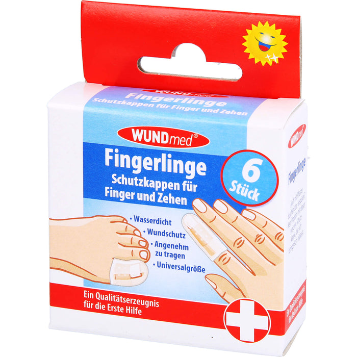 WUNDmed Fingerlinge Schutzkappen für Finger und Zehen, 5 St. Fingerlinge