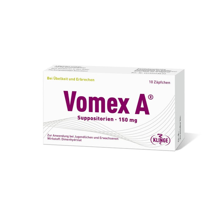 Vomex A Suppositorien 150 mg, 10 pc Suppositoires