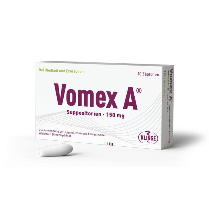 Vomex A Suppositorien 150 mg, 10 pcs. Suppositories