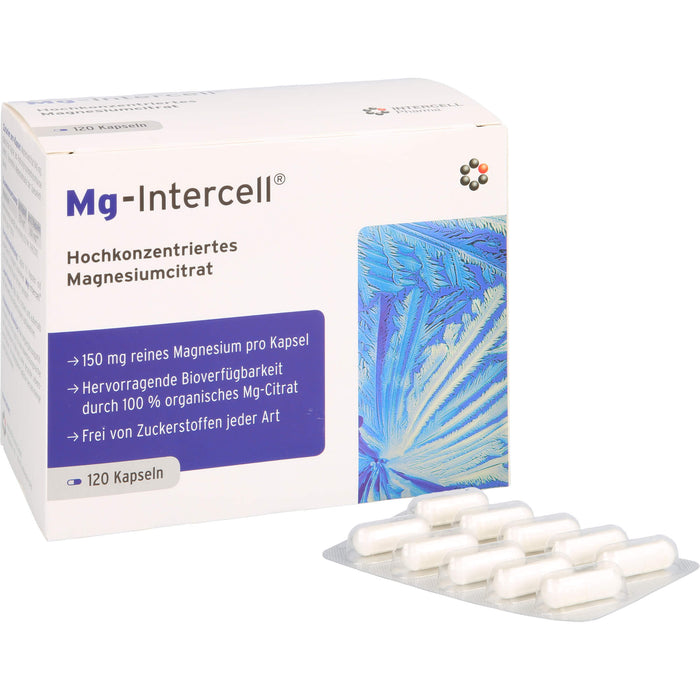 Mg-Intercell hochkonzentriertes Magnesiumcitrat Kapseln, 120 pcs. Capsules