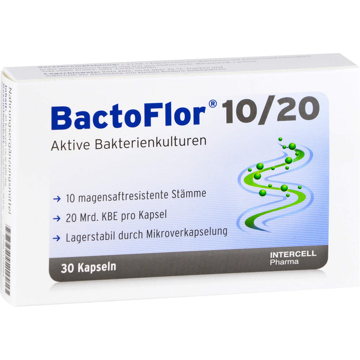 BactoFlor 10/20 aktive Bakterienkulturen Kapseln, 30 pc Capsules