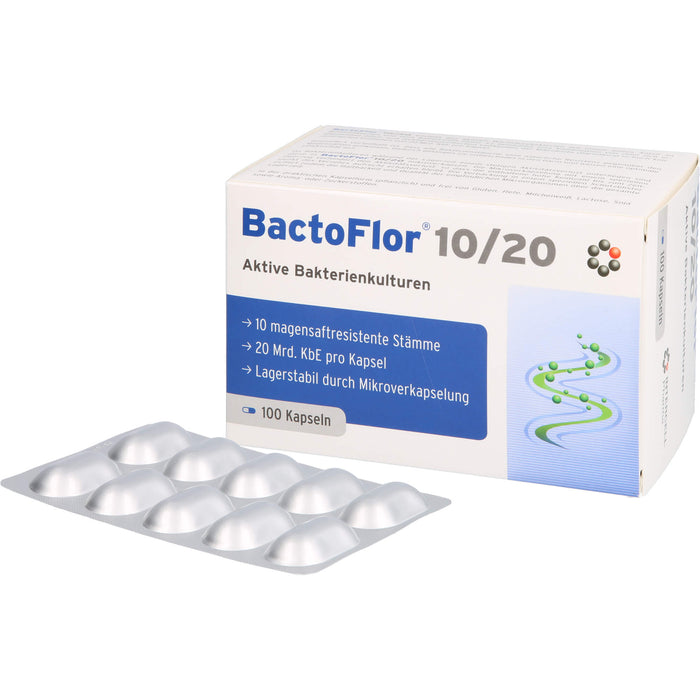 BactoFlor 10/20 aktive Bakterienkulturen Kapseln, 100 pcs. Capsules