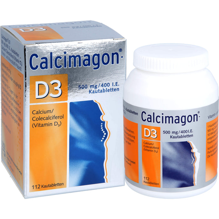 Calcimagon D3 500 mg / 400 I.E. Kautabletten, 112 pc Tablettes