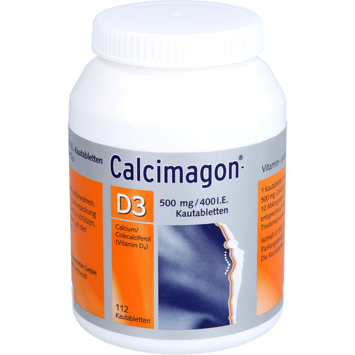 Calcimagon D3 500 mg / 400 I.E. Kautabletten, 112 pc Tablettes