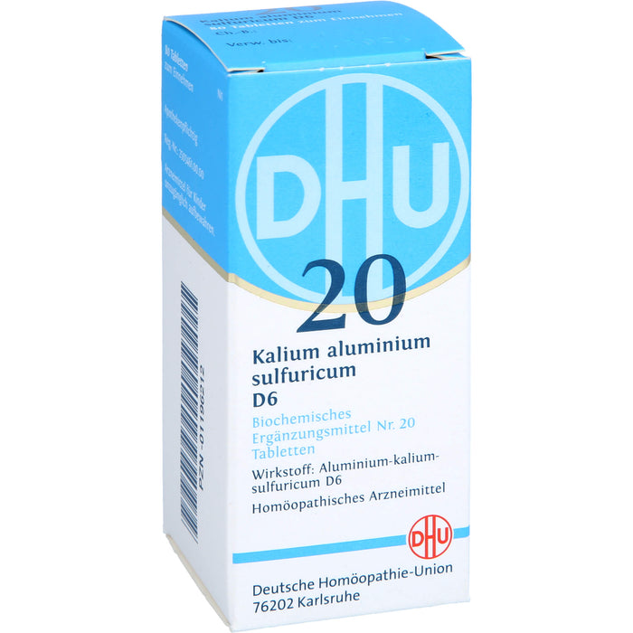 DHU Schüßler-Salz Nr. 20 Kalium aluminium sulfuricum D6 Tabletten, 80 pc Tablettes