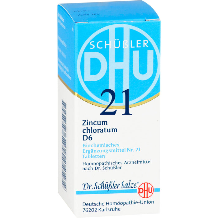 DHU Schüßler-Salz Nr. 21 Zincum chloratum D6 Tabletten, 80 pc Tablettes