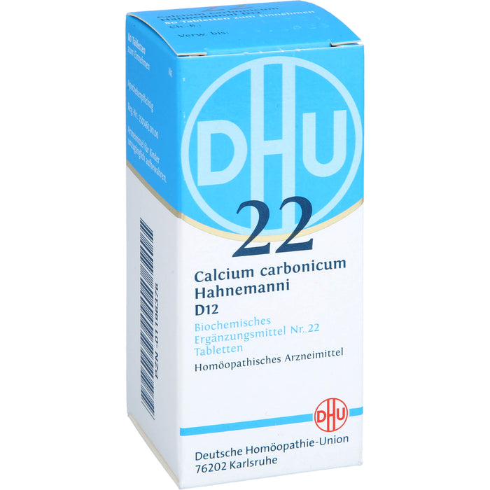 DHU Schüßler-Salz Nr. 22 Calcium carbonicum Hahnemanni D12 Tabletten, 80 pcs. Tablets