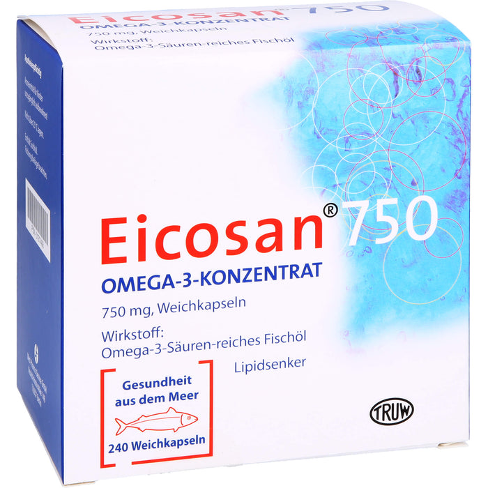 Eicosan 750 Omega-3-Konzentrat, 750 mg, Weichkapseln, 240 St. Kapseln